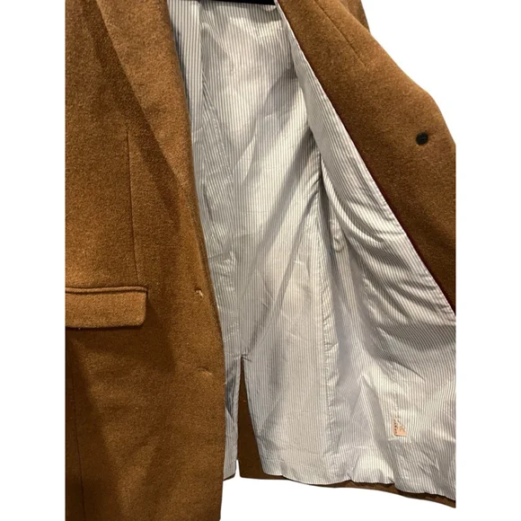 J. Crew Wool Size 0 Women's Single Breasted Top Coat Jacket Brown Long Sleeve - Picture 8 of 9